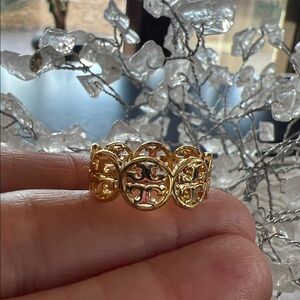 Tory Burch Miller Pave Ring Size 7